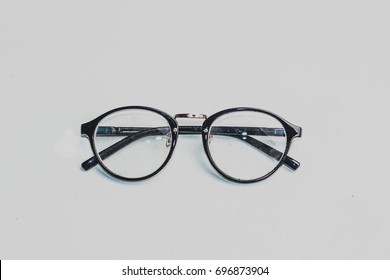 Short Black Glasses White Scenesisolate Stock Photo 696873904 ...