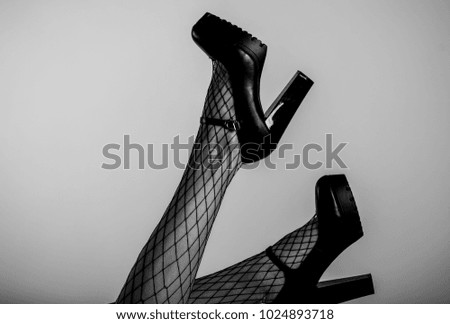 Similar – Image, Stock Photo Legs 1 Black Leather Gray