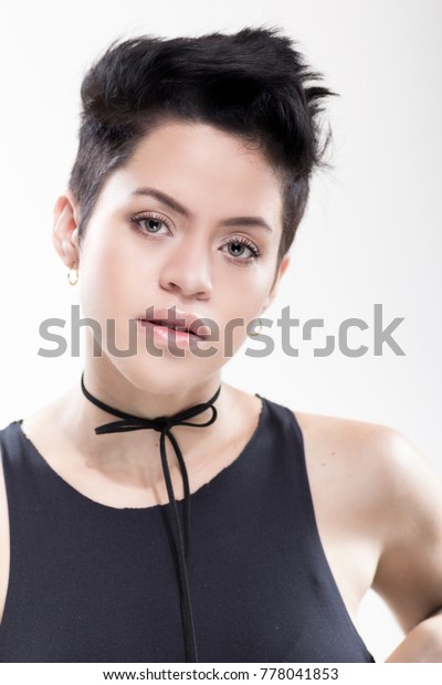 Short Hair Bow Tie Girl Stock Photo Edit Now 778041853