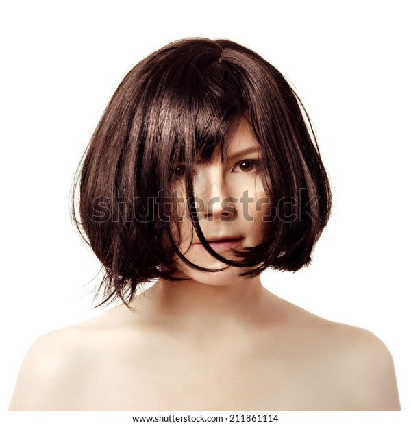 Short Hair Young Trendy Brunette Black Stock Photo Edit Now