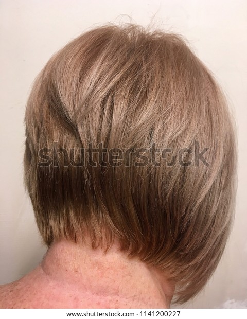 Short Haircut Color Hair Beige Blond Stock Photo Edit Now
