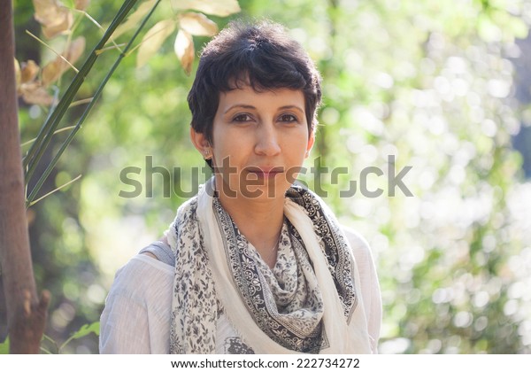 Short Haired Brown Eyed Girl Posing Stock Photo Edit Now 222734272