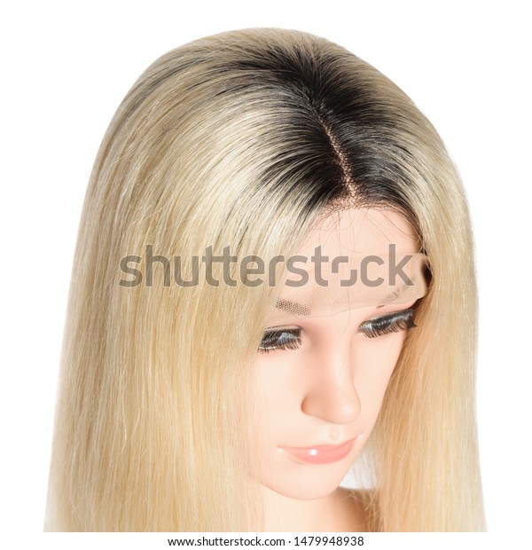 Short Straight Black Blonde Two Tone Stock Photo Edit Now 1479948938