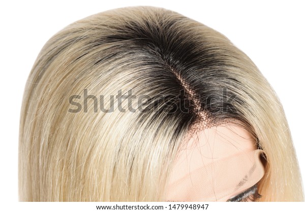 Short Straight Black Blonde Two Tone Stock Photo Edit Now 1479948947