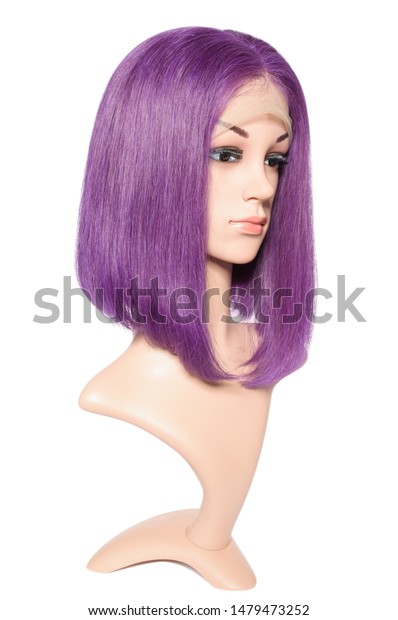 Short Straight Purple Human Hair Lace Stock Photo Edit Now