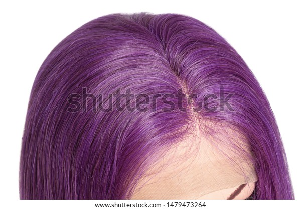 Short Straight Purple Human Hair Lace Stock Photo Edit Now