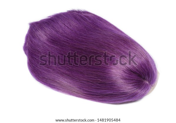 Short Straight Purple Human Hair Lace Stock Photo Edit Now