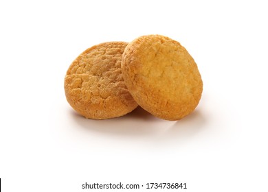 Shortbread Cookies On A White Background