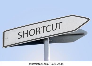 SHORTCUT Word On Road Sign