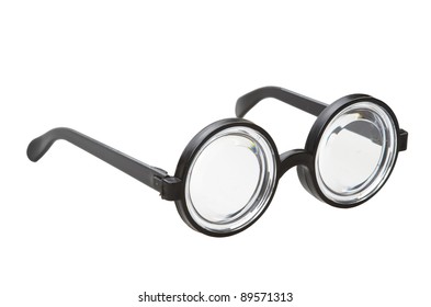 short-sighted glasses isolated on a white background