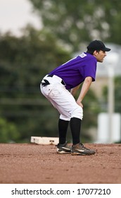 Shortstop playing near second base