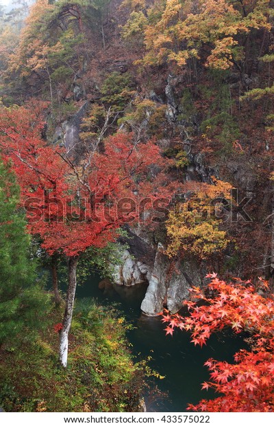 Shosenkyo Gorge Autumn Kofu Yamanashi Japan Stock Photo Edit Now