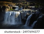 Shoshone Falls on the Snake River carving through a deep Basalt Canyon in Magic Valley, Twin Falls, Idaho, USA