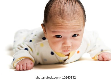 A shot of an adorable asian baby boy