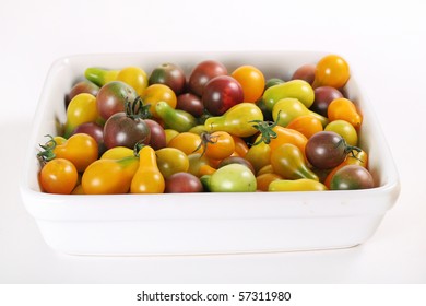 Shot Of Baby Organic Heirloom Tomatoes