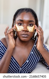 Shot Of A Beautiful African Woman Wearing Under-eye Gel Patches As Part Of Her Beauty Regime