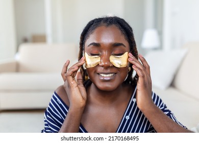 Shot Of A Beautiful African Woman Wearing Under-eye Gel Patches As Part Of Her Beauty Regime