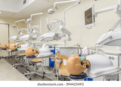 Shot Of A Classroom Full Of Medical Mannequins