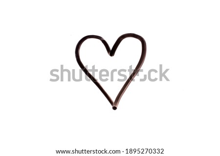 A shot of colorful decorative objects in the shape of a heart