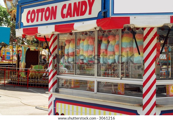 Shot Cotton Candy Kiosk Carnival Stock Photo 3061216 | Shutterstock