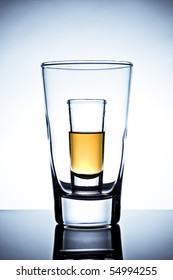 shot glass half full