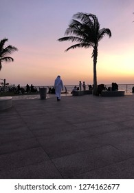 Shot Of Jeddah Waterfront After Sunset