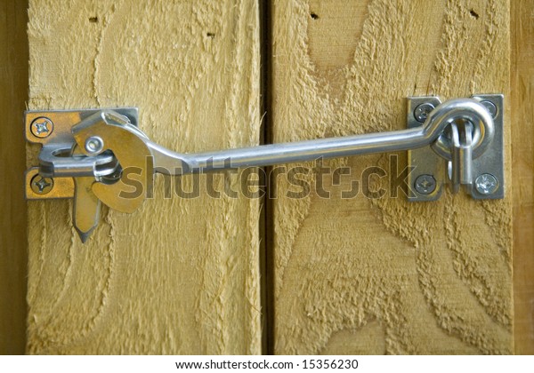 Shot Latch Keep Doors Closed Stock Photo Edit Now 15356230