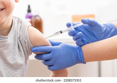 Shot Of A Little Boy Getting A Vaccination In A Hospital Smiling And Fearless