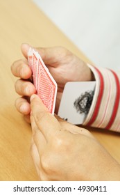 Shot Man Cheating While Playing Cards Stock Photo 4930411 | Shutterstock