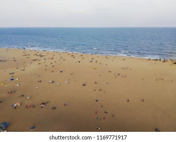 Shot Of Marina Beach From Chennai Lighthouse