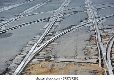 Shot Of Metals On Old Tramway Track