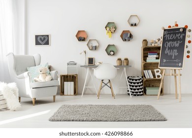 Shot Of A Modern Children's Room Full Of Light