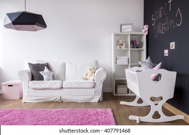 Shot Of A Modern Spacious Baby Room