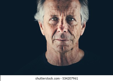 Shot Of Sad Senior Male