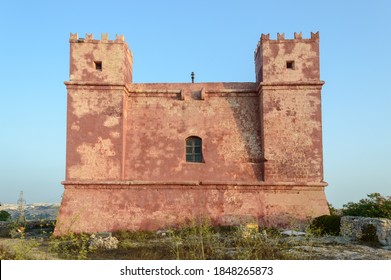 A Shot Of The Saint Agatha Red Tower In Malta