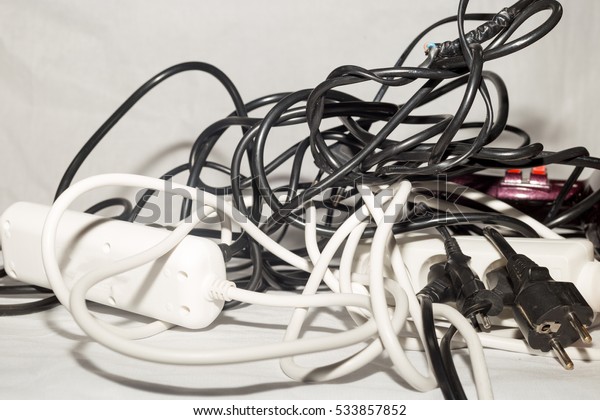 Shot Some Cables Cluttered Residential Home Stock Photo 533857852 ...