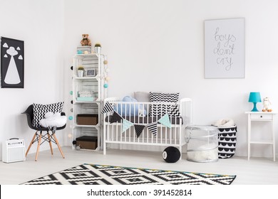Shot Of A Stylish Modern Baby Room