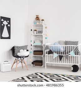Shot Of A Stylish Modern Baby Room