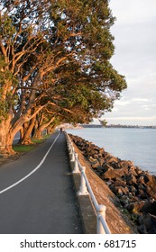 Shot From Tamaki Drive Looking Across The Harbour Towards Devonport