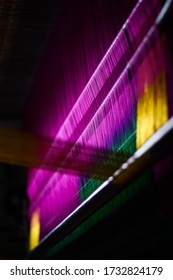 Shot Of Weaving Of Silk Saree