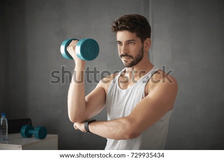 Similar – Image, Stock Photo Shoulder training Diet