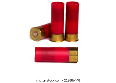 Shotgun Shells Isolated On White Background Stock Photo 212886448 ...