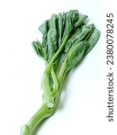 SHOTLIST health kale placed on a white background. Kale helps nourish the nervous system eyes and vision. Close -up shot of kale.