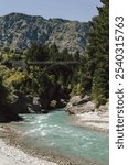 shotover river and shotover bridge, Queenstown, New Zealand