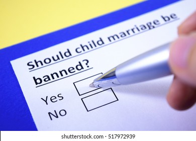 Should Child Marriage Be Banned? Yes