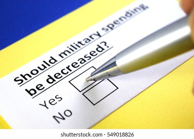 Should Military Spending Be Decreased? Yes