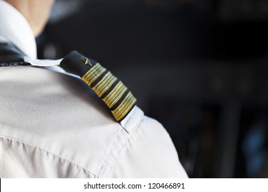 Shoulder Golden Pilot Badge Detail
