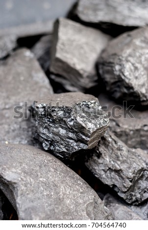 Shovel and coal reserve.Coal. Stock photo © 