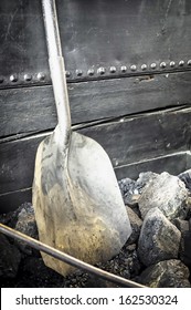 Shovel At An Old Coal Cellar