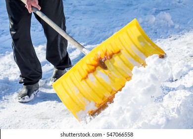 Shoveling Snow Shovel In Hand